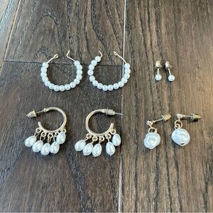 3/$25 Pearl earring bundle